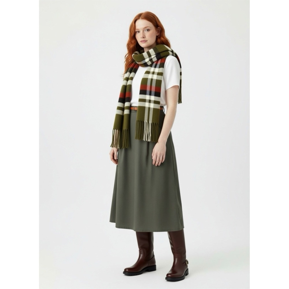 Vintage Pocket Midi Dark Academia Modern Preppy Pencil Utility Chic Skirt -